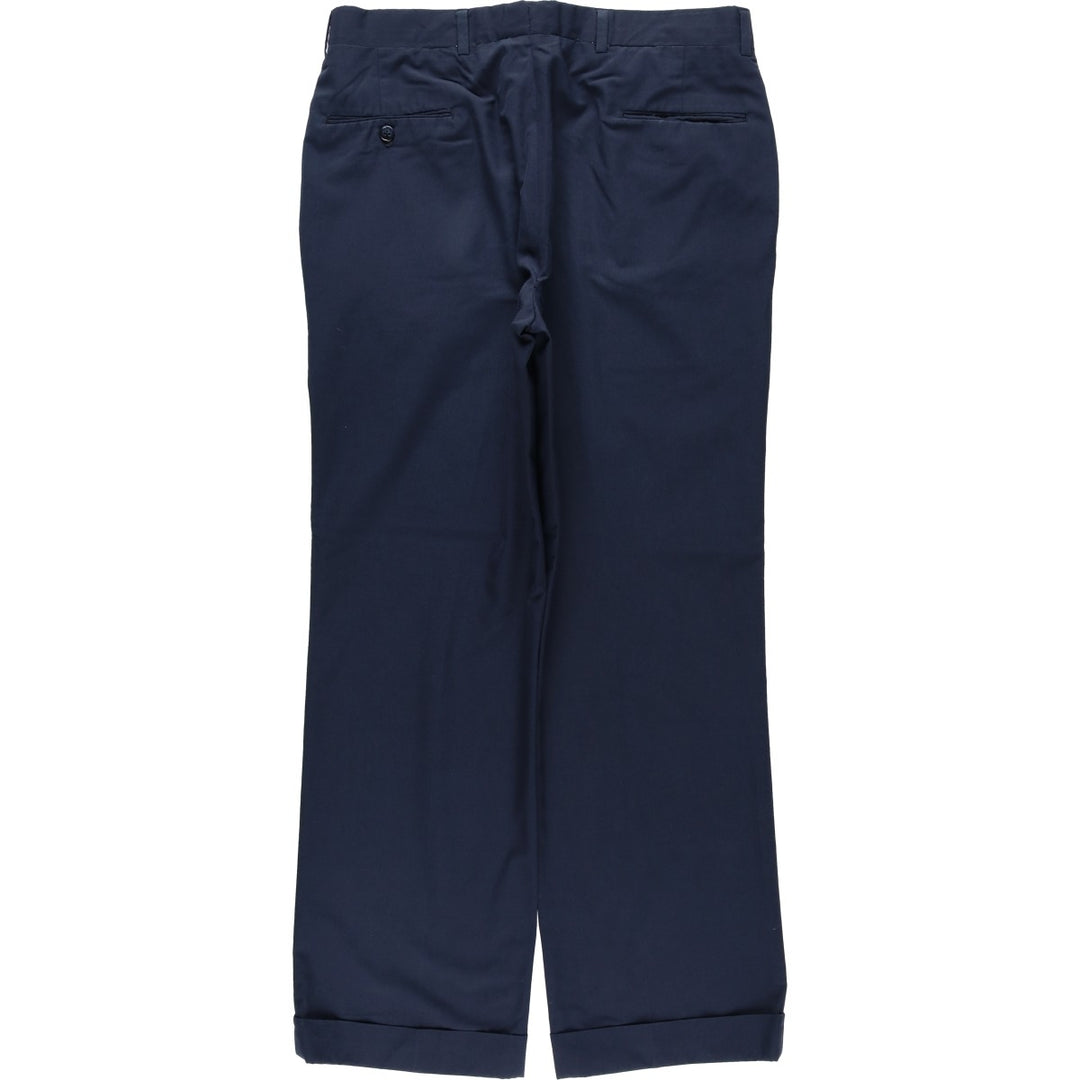 Plain men's slacks, size W34 (approx.) unclear navy blue type Vintage Second Hand