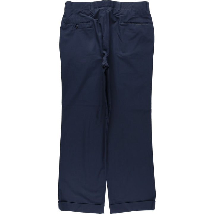 Plain men's slacks, size W34 (approx.) unclear navy blue type Vintage Second Hand