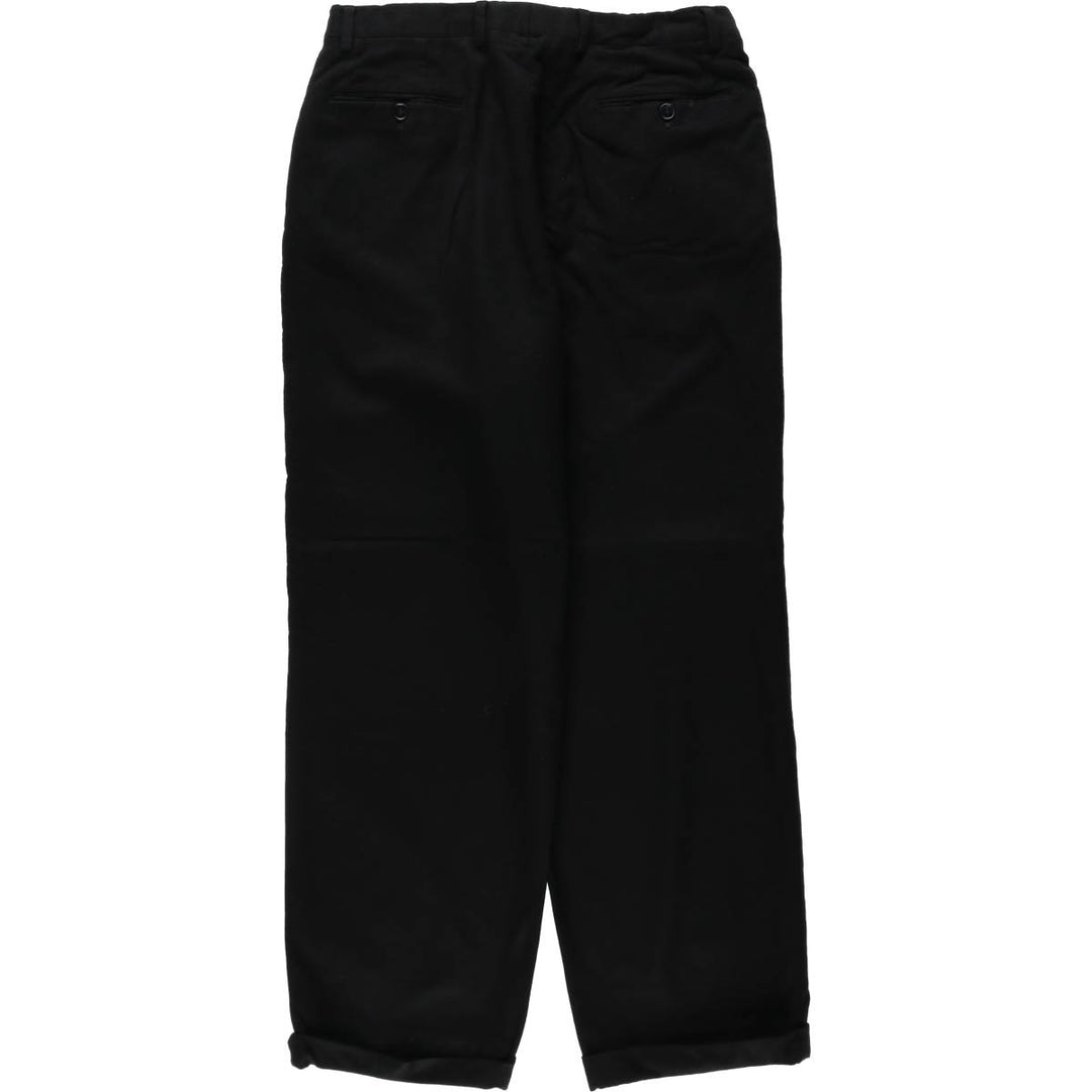 Two-pleat slacks for men, equivalent to W31 unclear black type Vintage Second Hand
