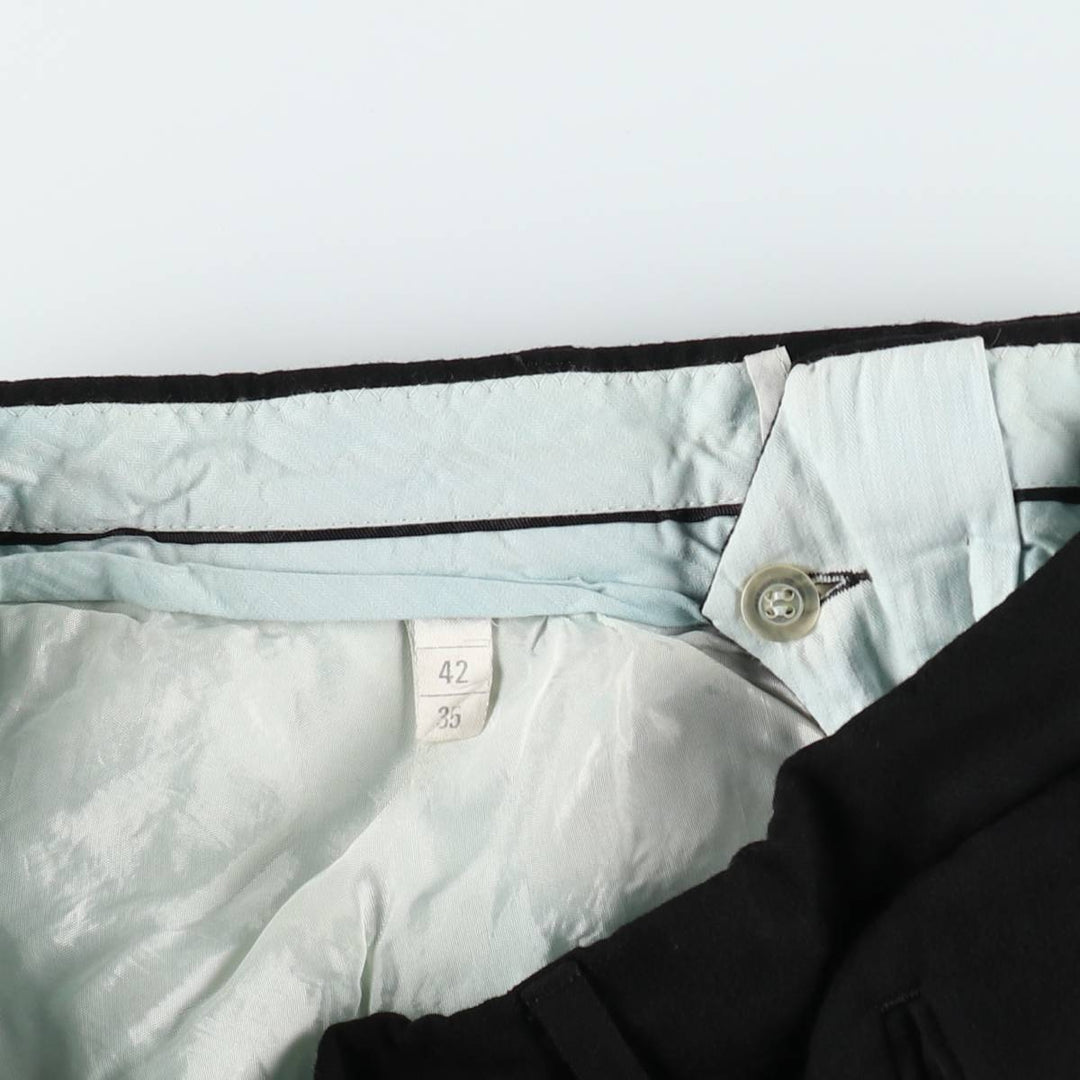 Two-pleat slacks for men, equivalent to W31 unclear black type Vintage Second Hand