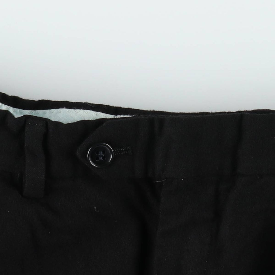 Two-pleat slacks for men, equivalent to W31 unclear black type Vintage Second Hand