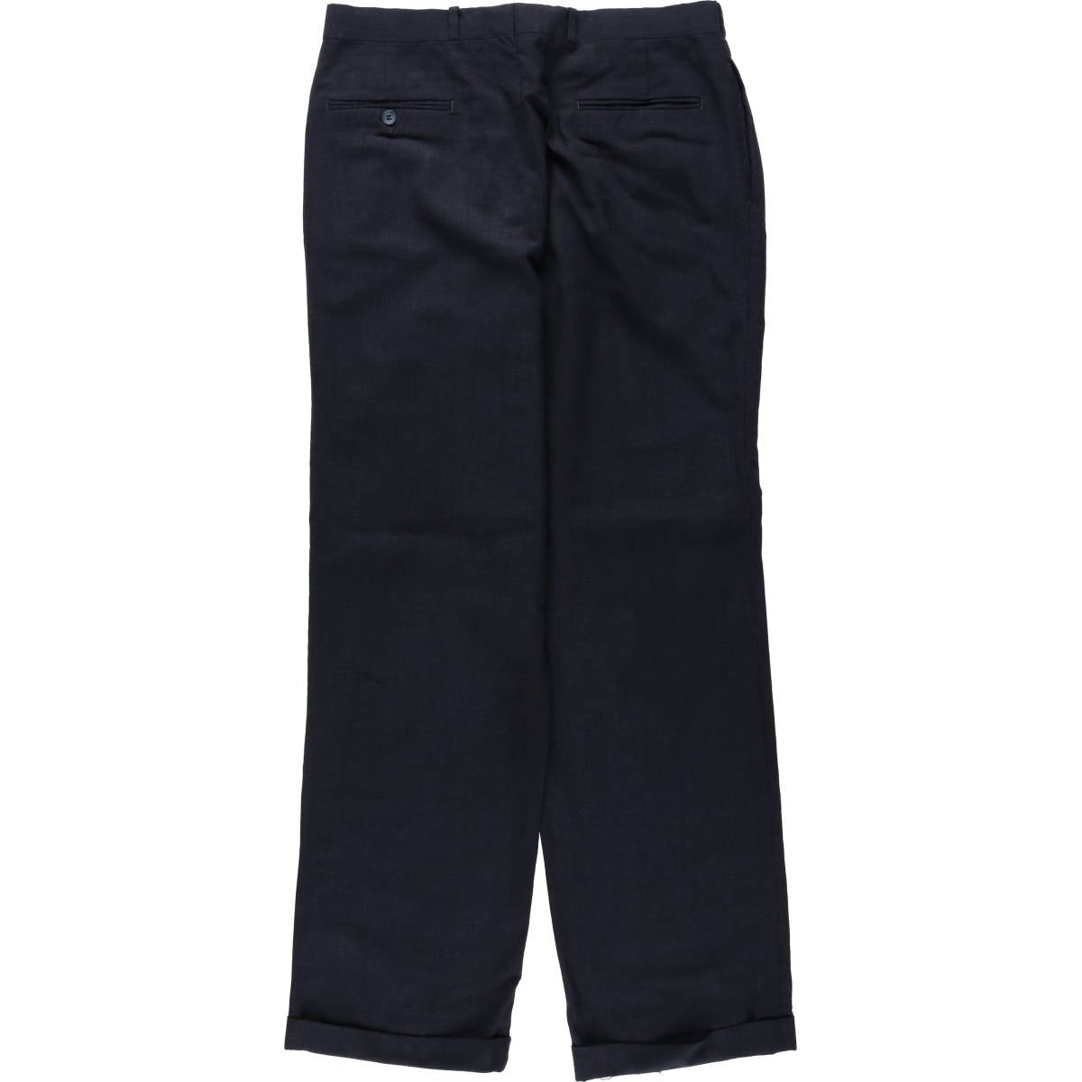 ~90'S Nordstrom Two-Pleat Slacks Pants Men's W33 (approx.) Vintage unclear navy blue type Vintage Second Hand