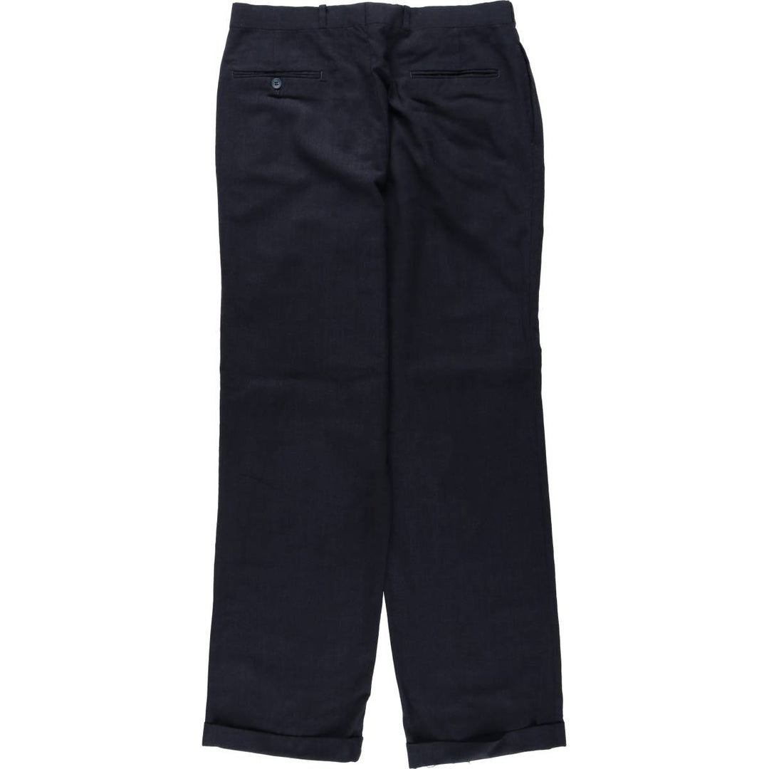 ~90'S Nordstrom Two-Pleat Slacks Pants Men's W33 (approx.) Vintage unclear navy blue type Vintage Second Hand