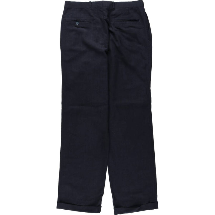 ~90'S Nordstrom Two-Pleat Slacks Pants Men's W33 (approx.) Vintage unclear navy blue type Vintage Second Hand