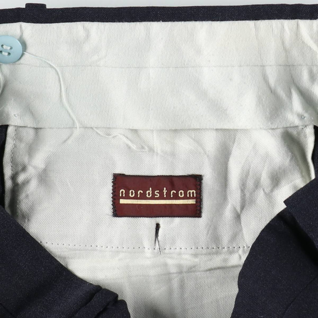 ~90'S Nordstrom Two-Pleat Slacks Pants Men's W33 (approx.) Vintage unclear navy blue type Vintage Second Hand