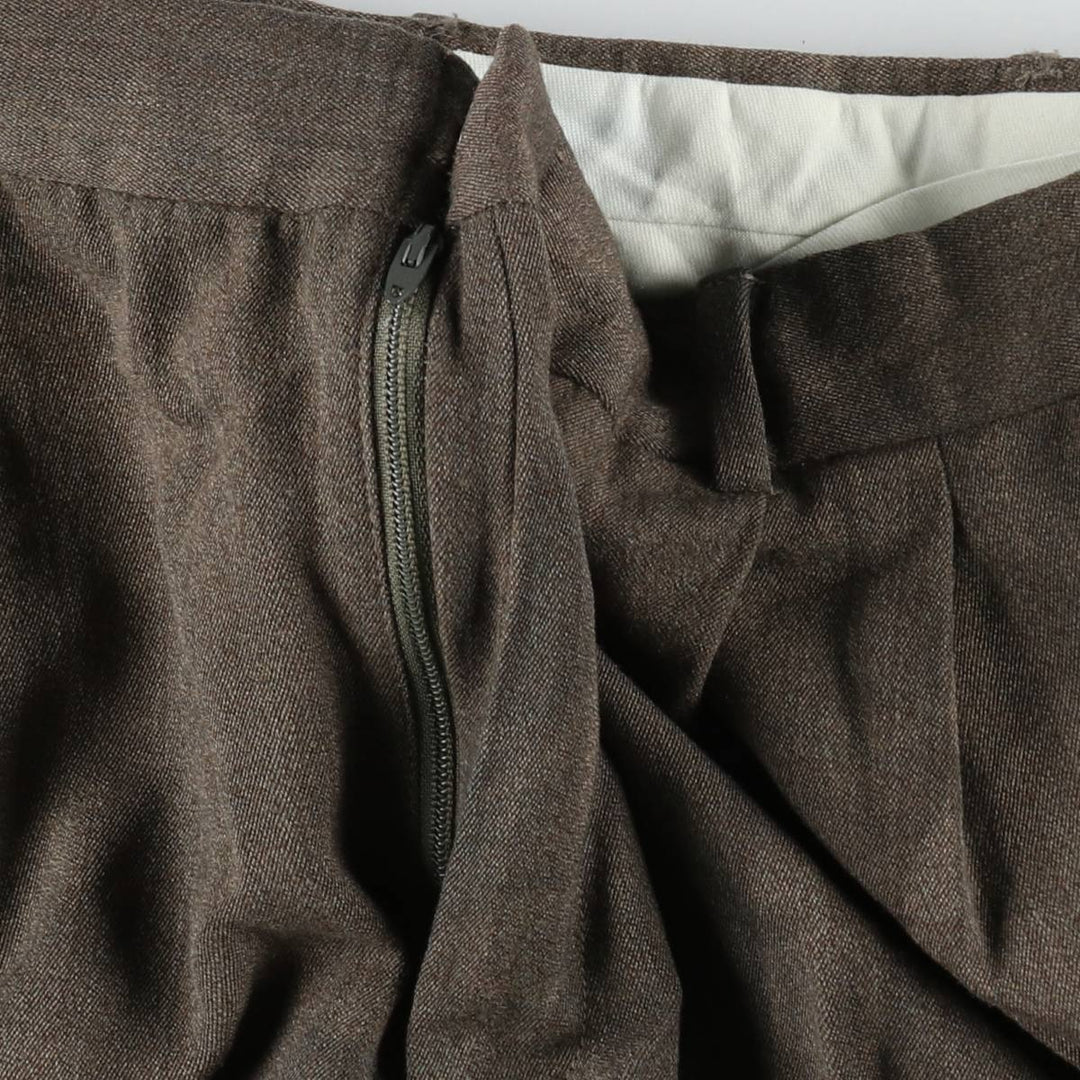 ~90'S GANT Two-Pleat Wool Trousers, Made in USA, Men's W33 (approx.), Vintage wool brown type Vintage Second Hand