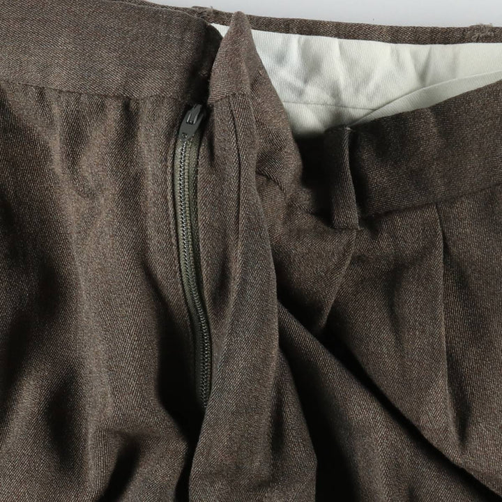 ~90'S GANT Two-Pleat Wool Trousers, Made in USA, Men's W33 (approx.), Vintage wool brown type Vintage Second Hand