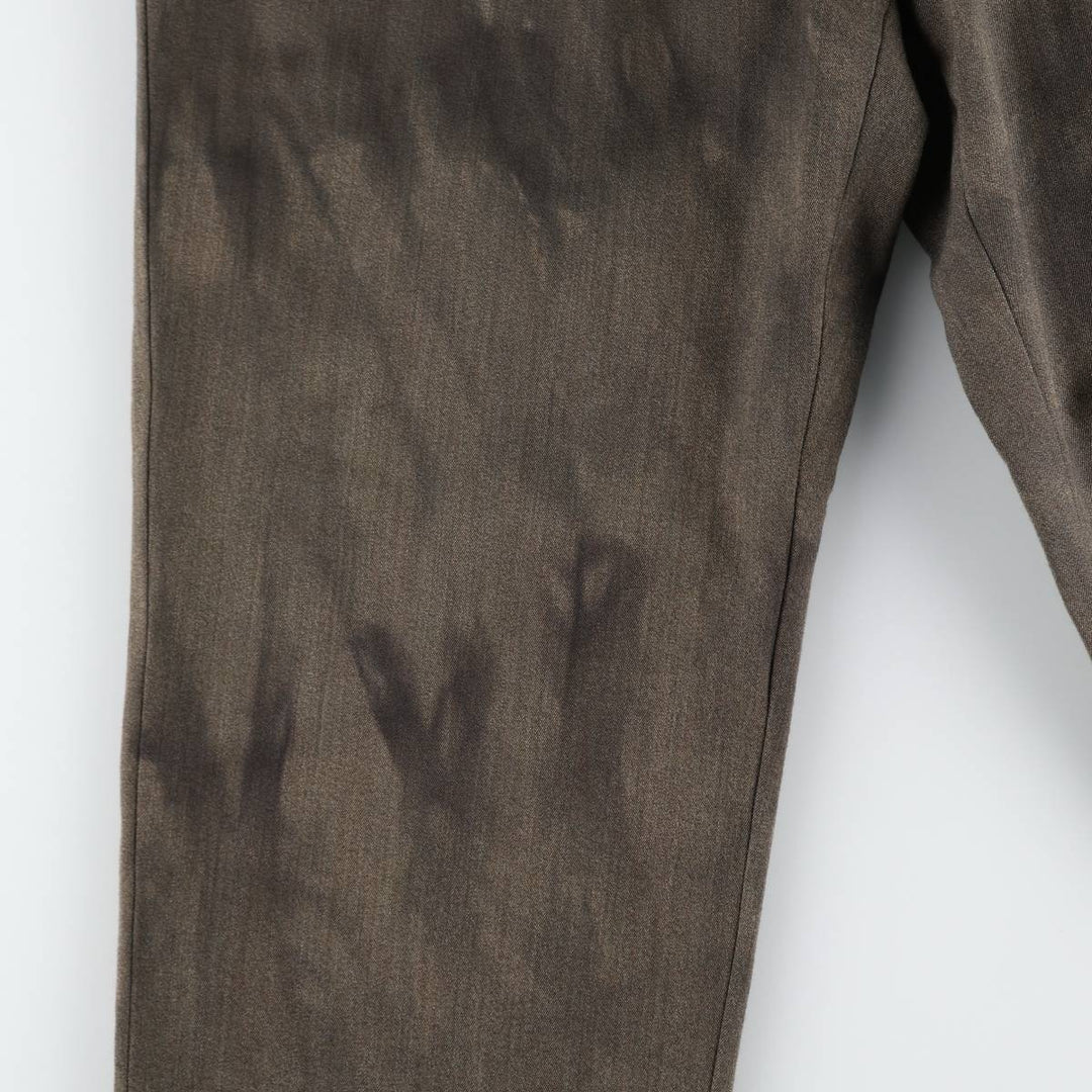 ~90'S GANT Two-Pleat Wool Trousers, Made in USA, Men's W33 (approx.), Vintage wool brown type Vintage Second Hand