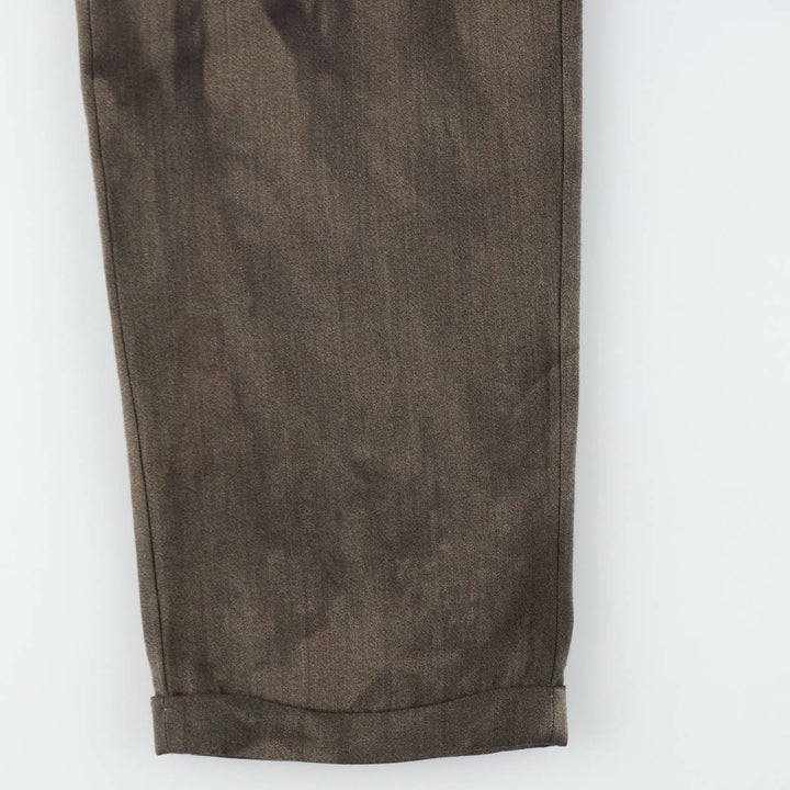 ~90'S GANT Two-Pleat Wool Trousers, Made in USA, Men's W33 (approx.), Vintage wool brown type Vintage Second Hand