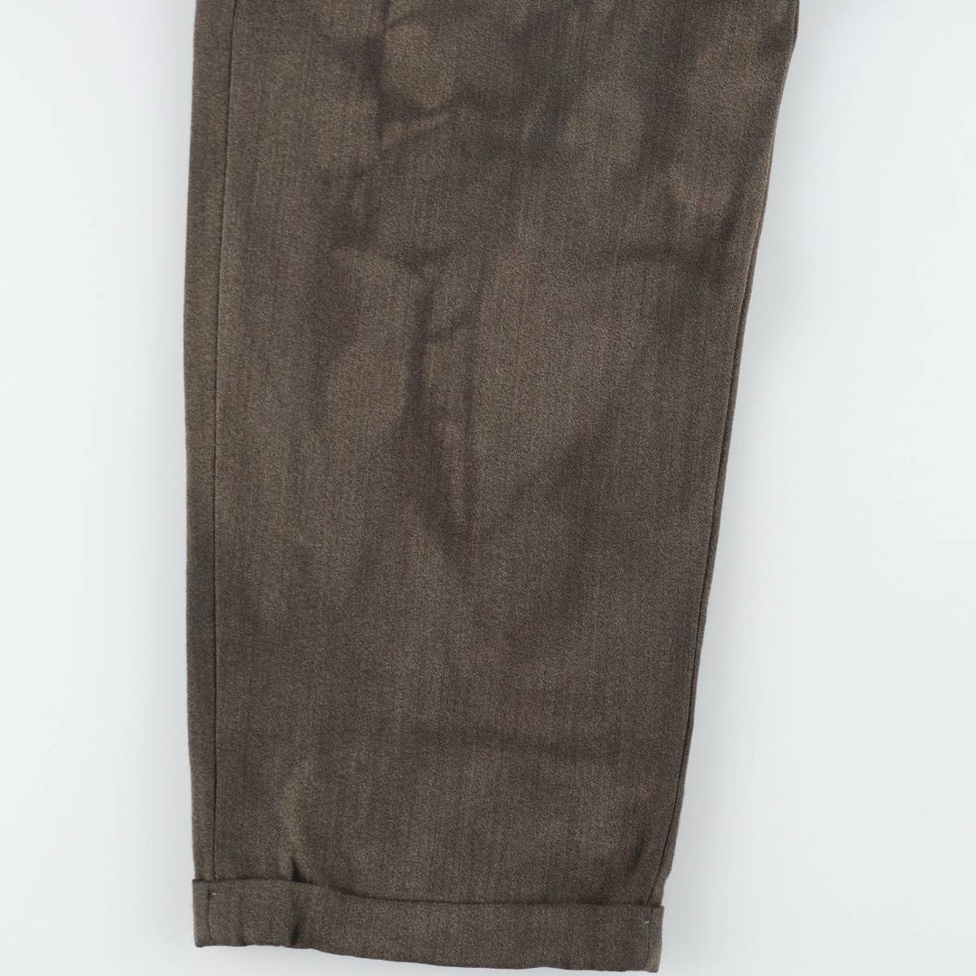 ~90'S GANT Two-Pleat Wool Trousers, Made in USA, Men's W33 (approx.), Vintage wool brown type Vintage Second Hand