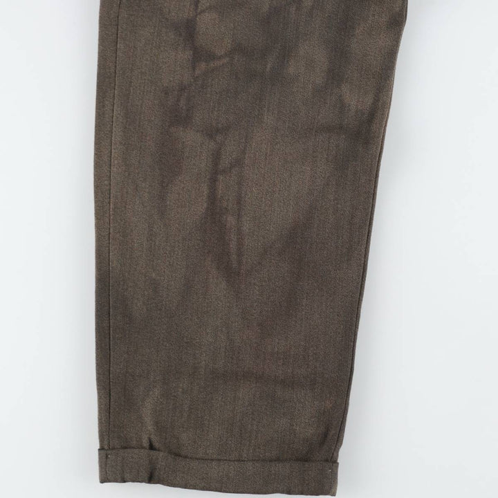 ~90'S GANT Two-Pleat Wool Trousers, Made in USA, Men's W33 (approx.), Vintage wool brown type Vintage Second Hand