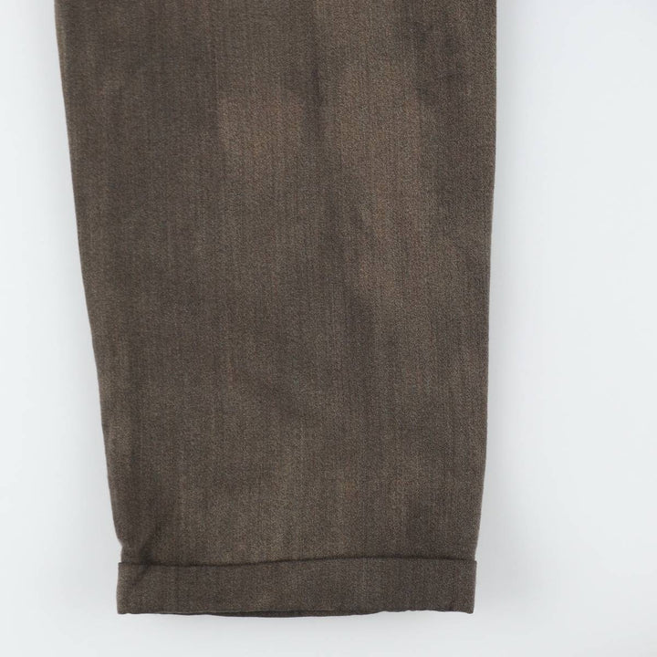 ~90'S GANT Two-Pleat Wool Trousers, Made in USA, Men's W33 (approx.), Vintage wool brown type Vintage Second Hand