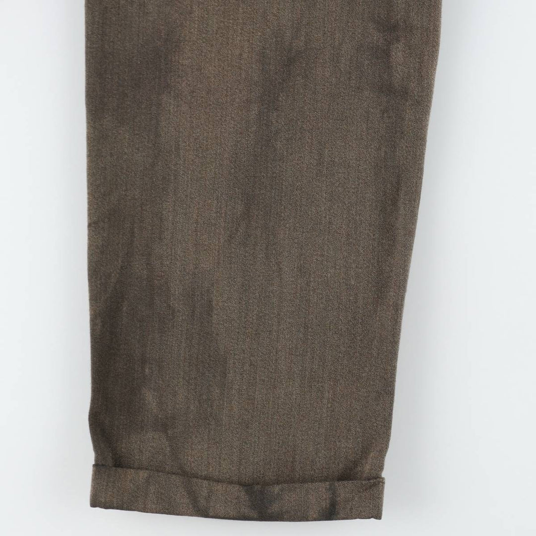 ~90'S GANT Two-Pleat Wool Trousers, Made in USA, Men's W33 (approx.), Vintage wool brown type Vintage Second Hand