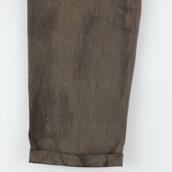 ~90'S GANT Two-Pleat Wool Trousers, Made in USA, Men's W33 (approx.), Vintage wool brown type Vintage Second Hand