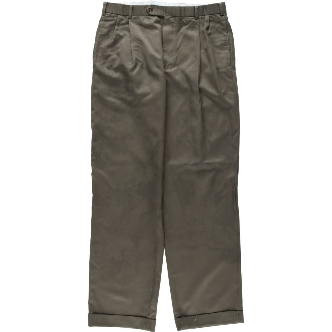 Brooks Brothers 346 Two-pleat Wool Pants, Men's Size 33 wool brown type Vintage Second Hand