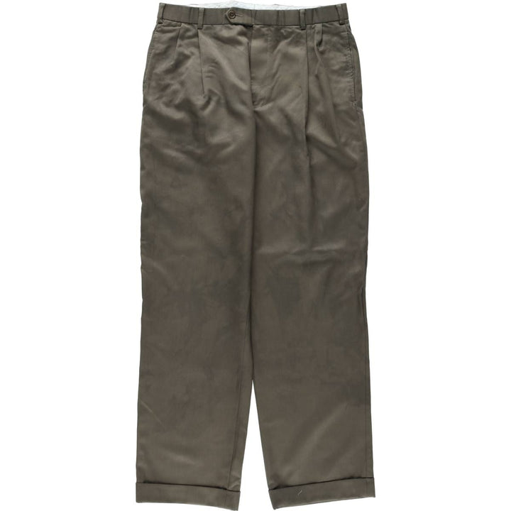Brooks Brothers 346 Two-pleat Wool Pants, Men's Size 33 wool brown type Vintage Second Hand