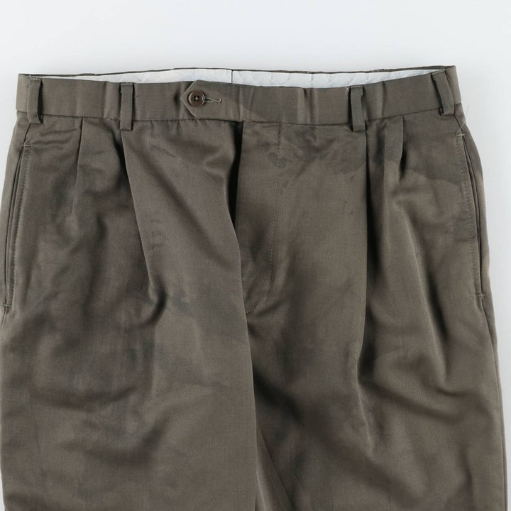 Brooks Brothers 346 Two-pleat Wool Pants, Men's Size 33 wool brown type Vintage Second Hand