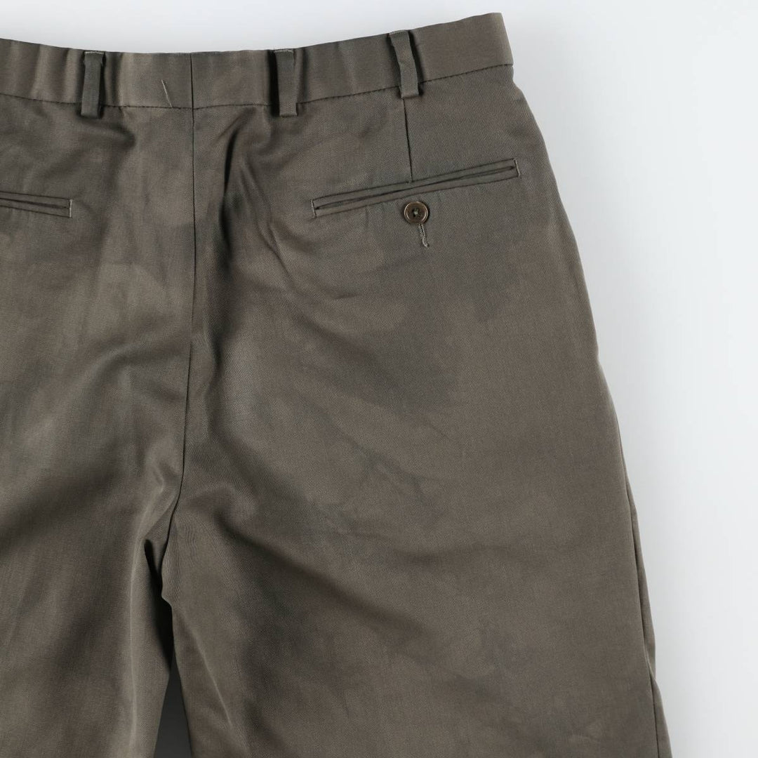 Brooks Brothers 346 Two-pleat Wool Pants, Men's Size 33 wool brown type Vintage Second Hand