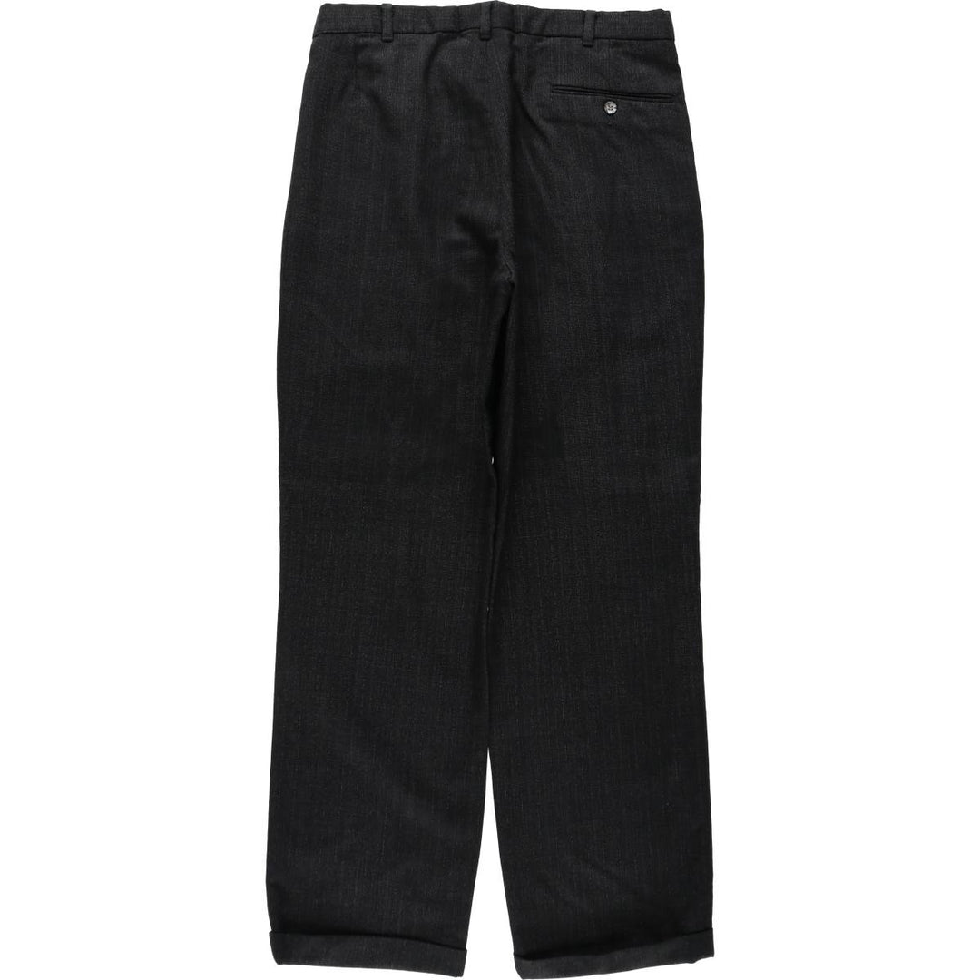 Two-pleat slacks for men, equivalent to W31 unclear black type Vintage Second Hand