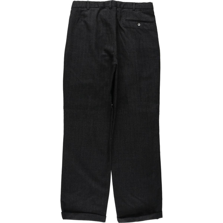 Two-pleat slacks for men, equivalent to W31 unclear black type Vintage Second Hand