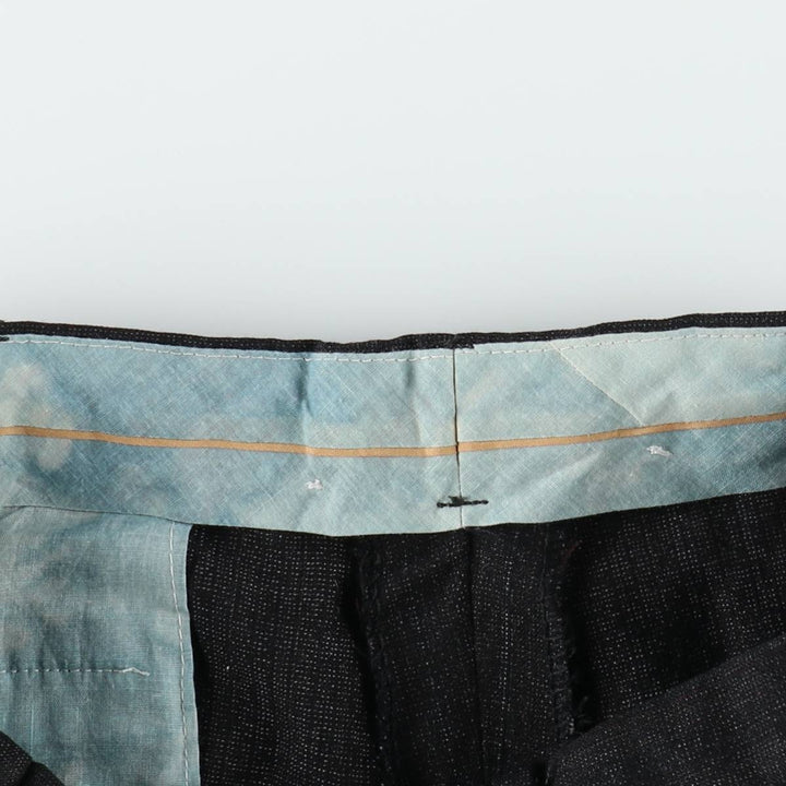 Two-pleat slacks for men, equivalent to W31 unclear black type Vintage Second Hand