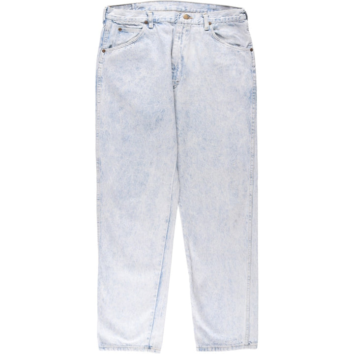 80s-90'S Wrangler Chemical Wash Tapered Denim Pants, Made in USA, Men's Size W34 (approx.), Vintage cotton Blue type light blue Vintage Second Hand