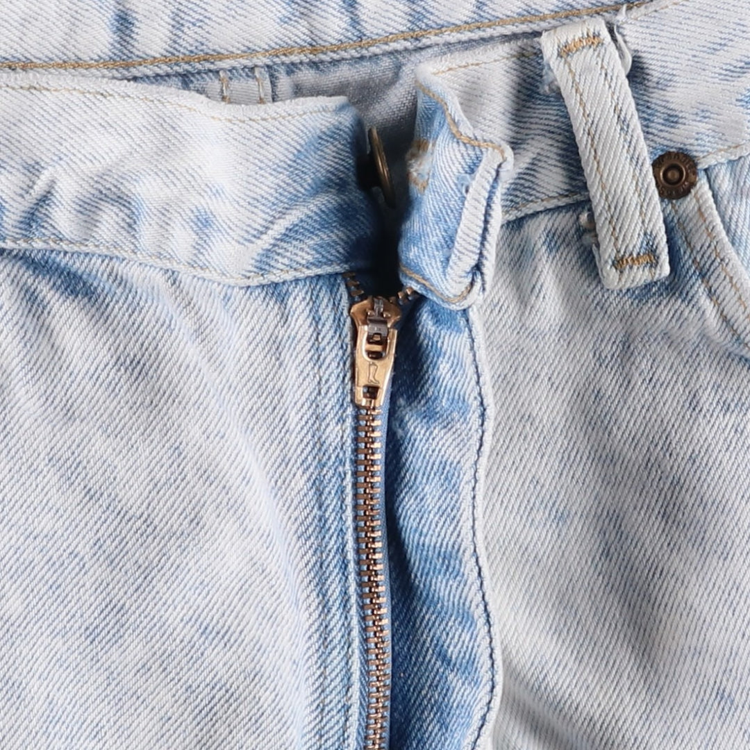 80s-90'S Wrangler Chemical Wash Tapered Denim Pants, Made in USA, Men's Size W34 (approx.), Vintage cotton Blue type light blue Vintage Second Hand