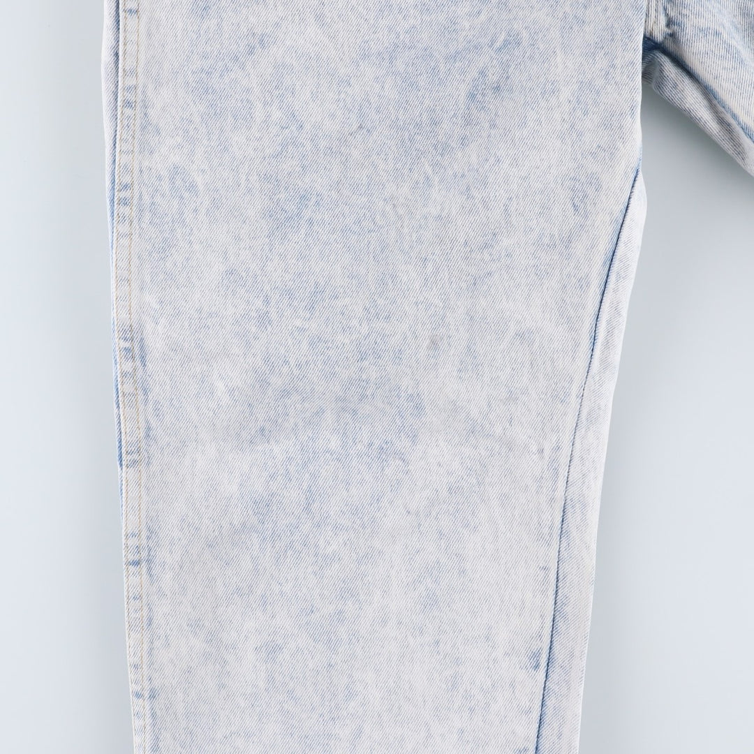 80s-90'S Wrangler Chemical Wash Tapered Denim Pants, Made in USA, Men's Size W34 (approx.), Vintage cotton Blue type light blue Vintage Second Hand