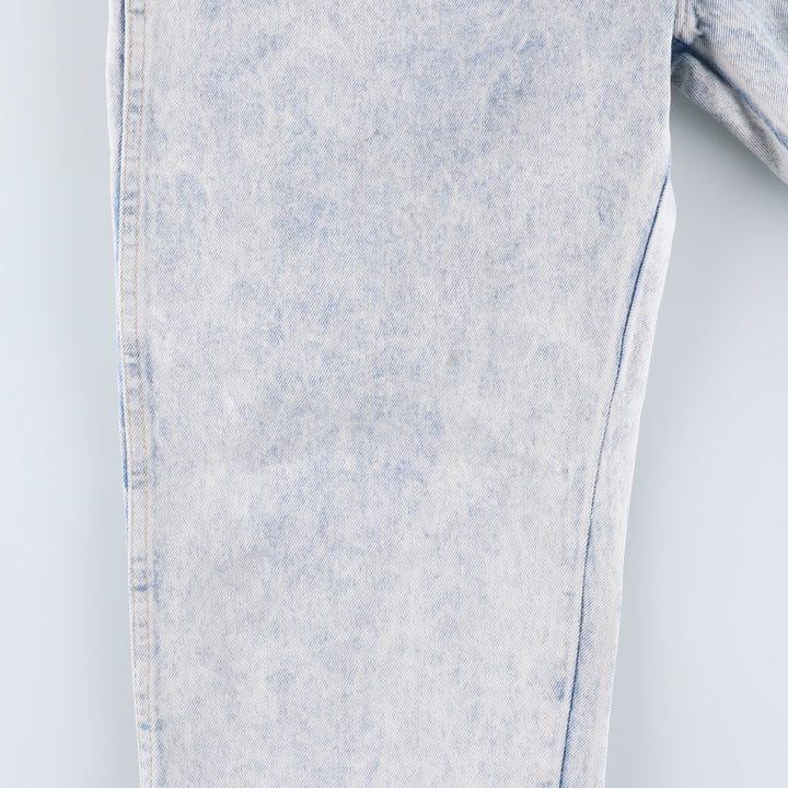 80s-90'S Wrangler Chemical Wash Tapered Denim Pants, Made in USA, Men's Size W34 (approx.), Vintage cotton Blue type light blue Vintage Second Hand