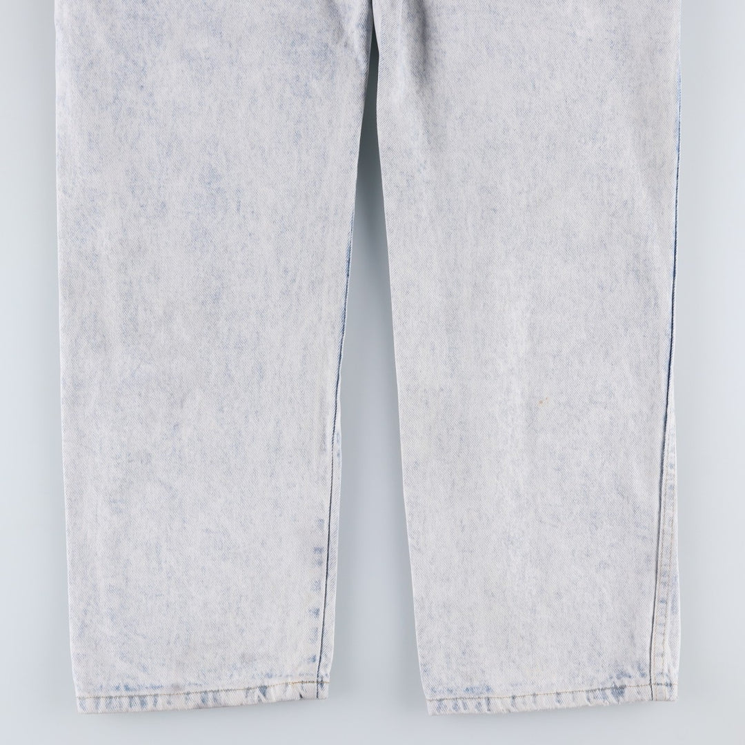 80s-90'S Wrangler Chemical Wash Tapered Denim Pants, Made in USA, Men's Size W34 (approx.), Vintage cotton Blue type light blue Vintage Second Hand