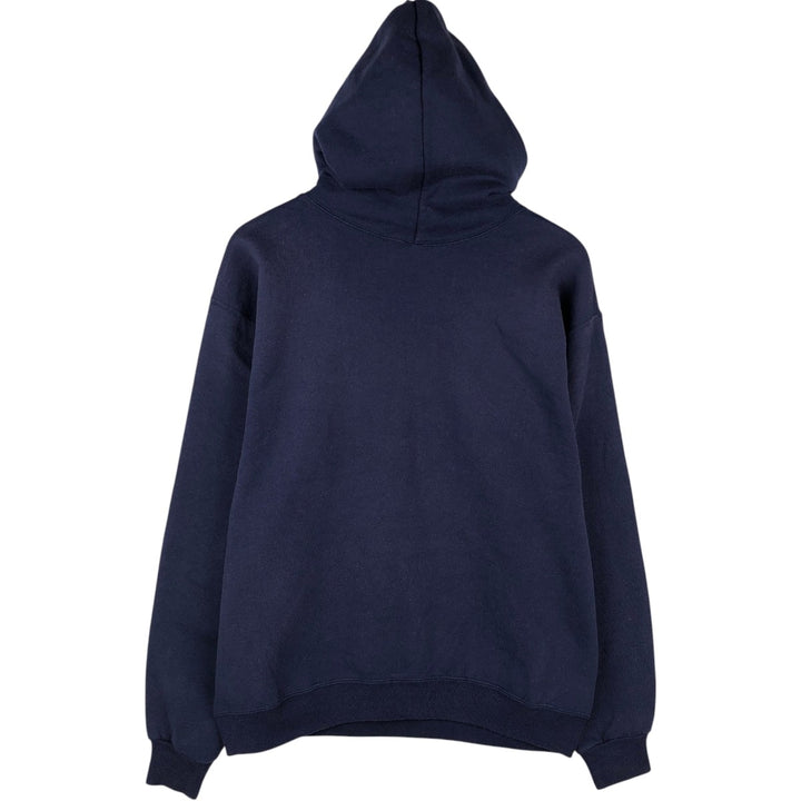 90'S Russell College Sweatshirt Pullover Hoodie Made in USA Men's L Size Vintage polyester navy blue type Vintage Second Hand