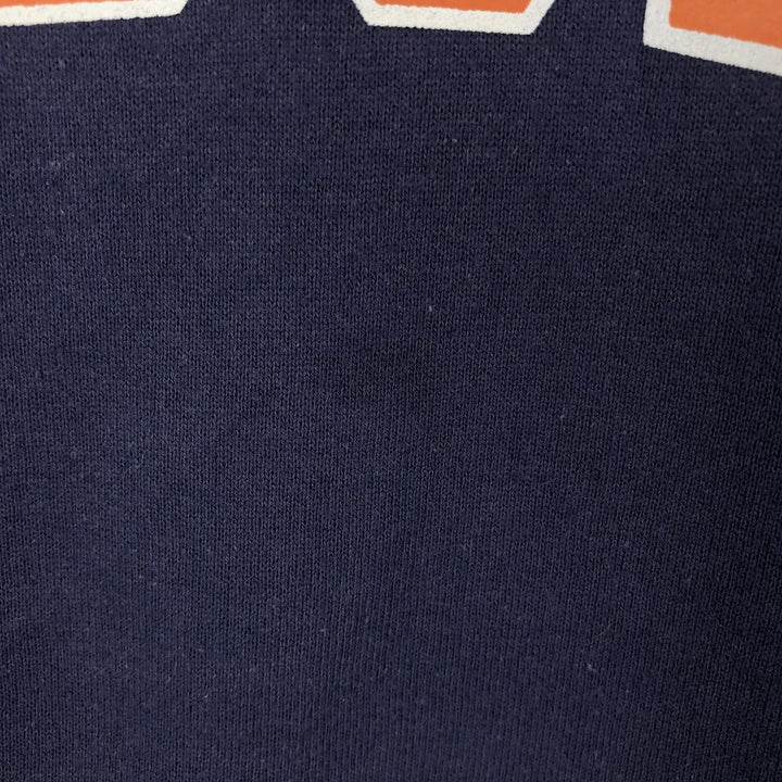 90'S Russell College Sweatshirt Pullover Hoodie Made in USA Men's L Size Vintage polyester navy blue type Vintage Second Hand