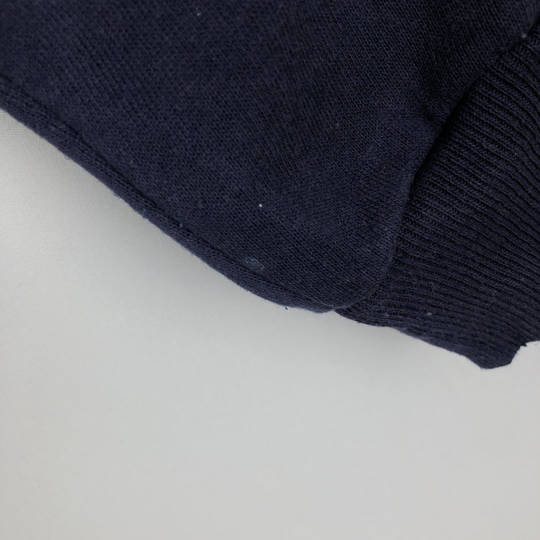 90'S Russell College Sweatshirt Pullover Hoodie Made in USA Men's L Size Vintage polyester navy blue type Vintage Second Hand
