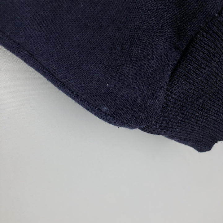 90'S Russell College Sweatshirt Pullover Hoodie Made in USA Men's L Size Vintage polyester navy blue type Vintage Second Hand