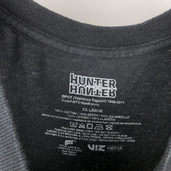 HUNTERxHUNTER Gon Lukia Character Print T-Shirt (Men's XXL equivalent) cotton black type Vintage Second Hand