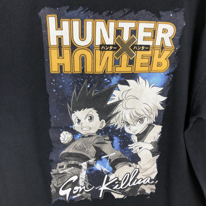 HUNTERxHUNTER Gon Lukia Character Print T-Shirt (Men's XXL equivalent) cotton black type Vintage Second Hand