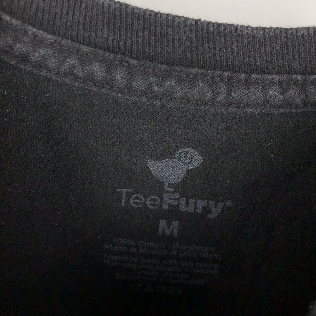 TeeFury MARVEL Spider-Man Venom Character Print T-Shirt (Men's Size M) cotton black type Vintage Second Hand