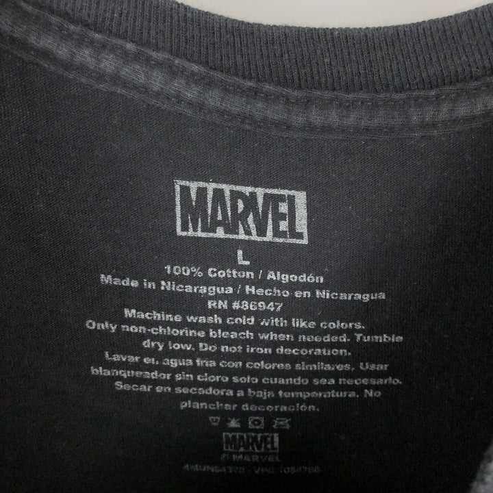 Marvel VENOM Character Print T-Shirt, Men's L size cotton black type Vintage Second Hand