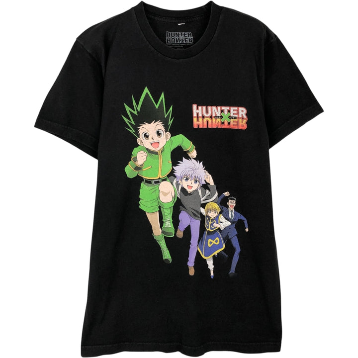 HUNTERxHUNTER Character Print T-Shirt (Men's Size M) cotton black type Vintage Second Hand