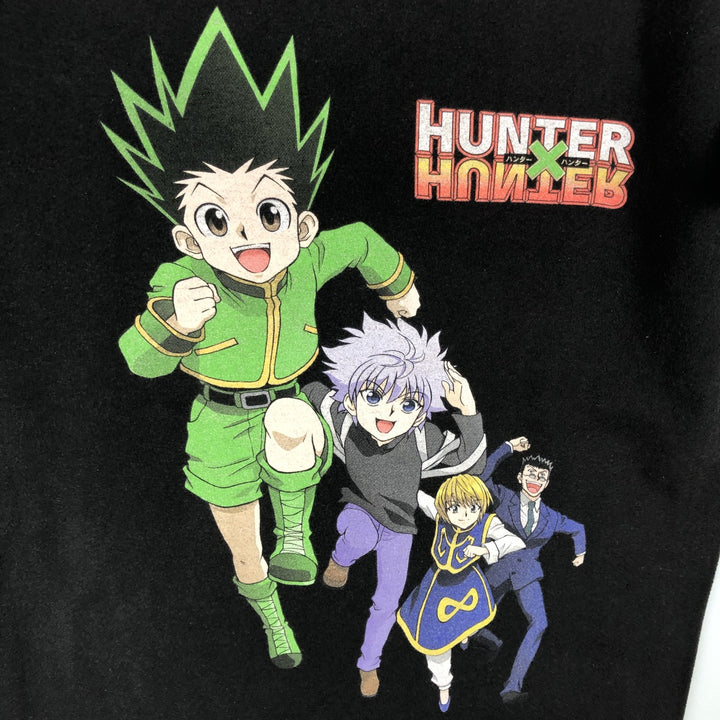 HUNTERxHUNTER Character Print T-Shirt (Men's Size M) cotton black type Vintage Second Hand