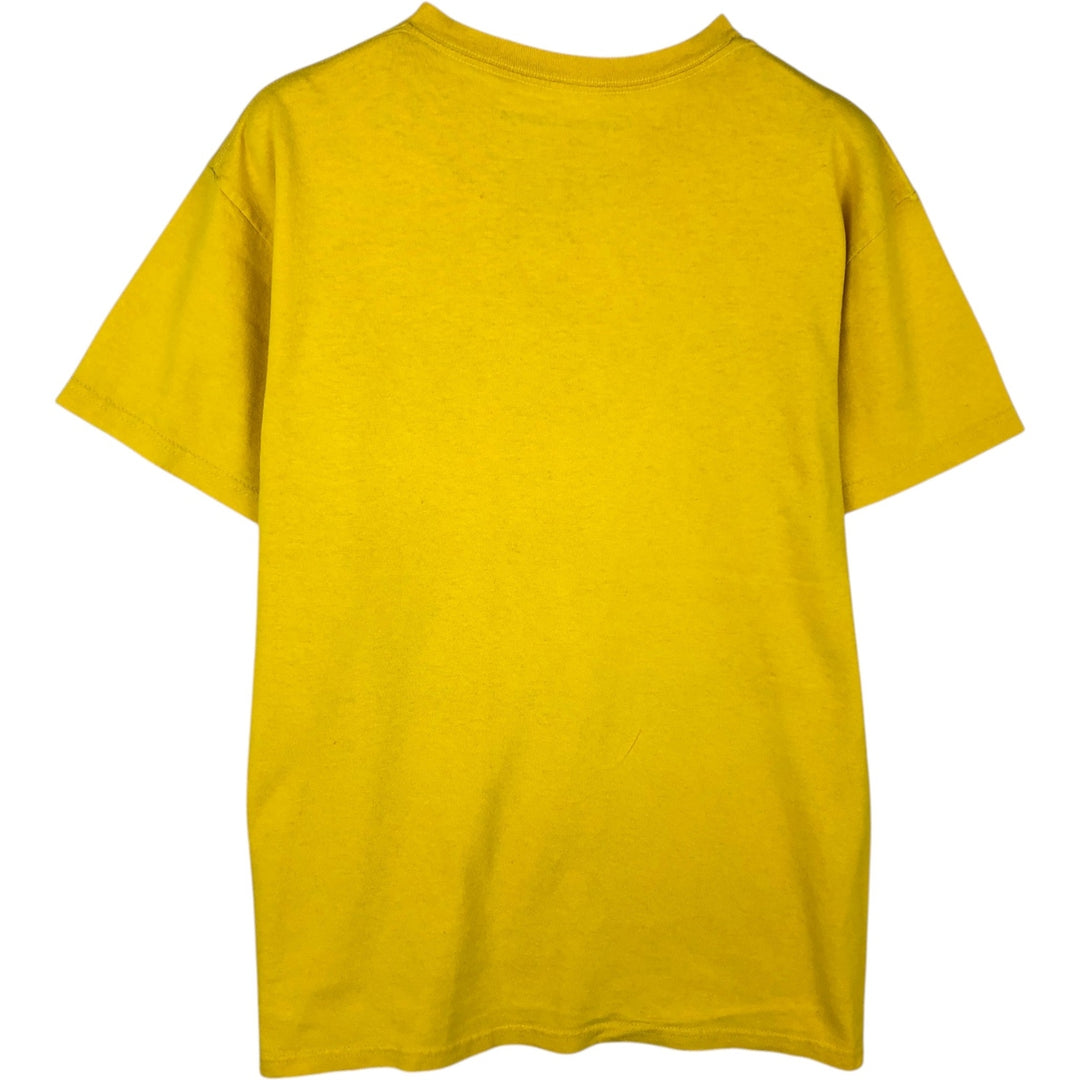 Curious George character print T-shirt (Men's size M) cotton yellow type Vintage Second Hand
