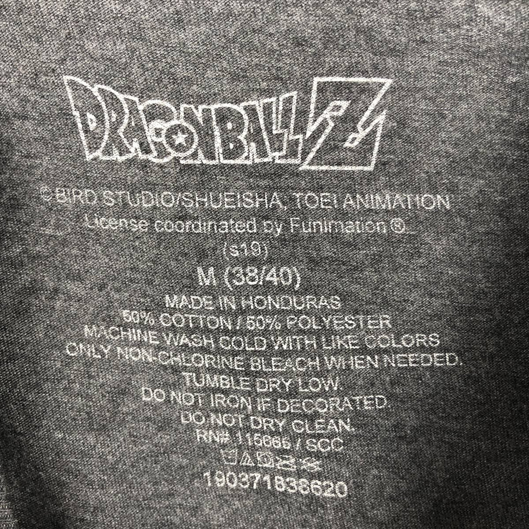 DRAGONBALL Z Dragon Ball Z Anime Character Print T-shirt Men's M size cotton Charcoal Vintage Second Hand