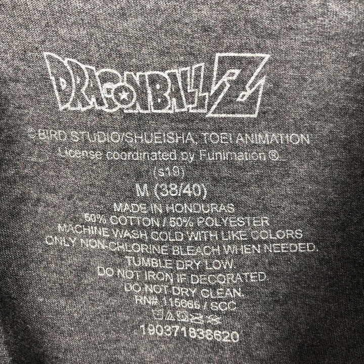 DRAGONBALL Z Dragon Ball Z Anime Character Print T-shirt Men's M size cotton Charcoal Vintage Second Hand
