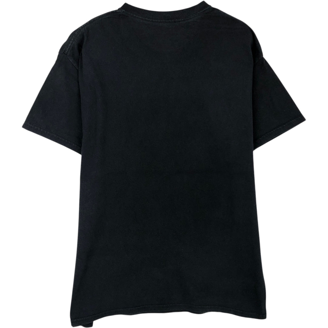 NARUTO SHIPPUDEN Uchiha Sasuke Anime Character Print T-Shirt (Men's Size L) cotton black type Vintage Second Hand