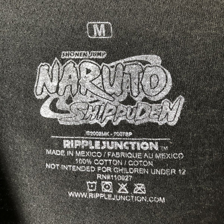 NARUTO SHIPPUDEN Naruto Shippuden Uzumaki Naruto Anime Character Print T-Shirt Men's M Size cotton black type Vintage Second Hand