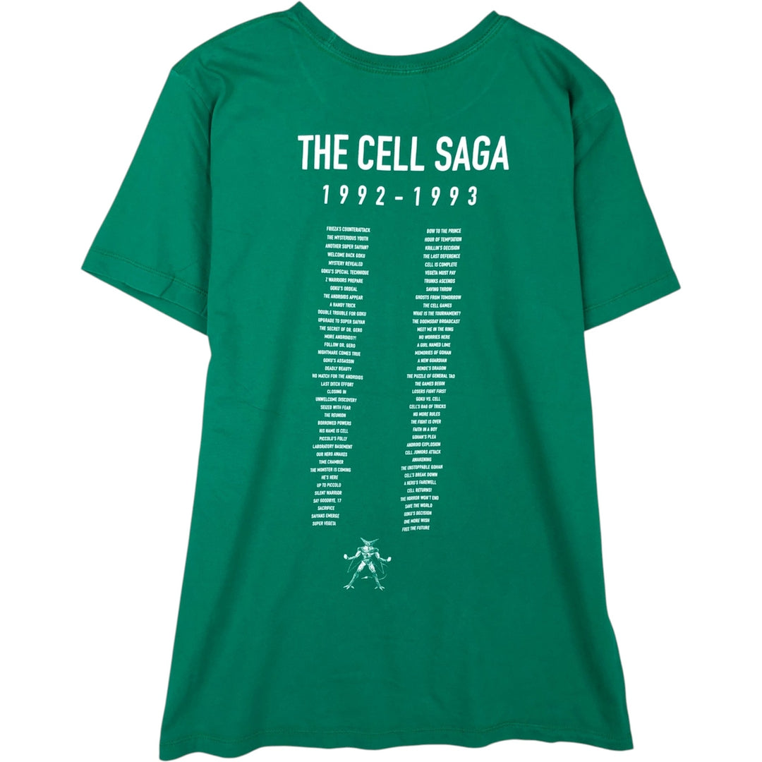 DRAGONBALL Z Dragon Ball Z Anime Character Print T-Shirt Men's Size L cotton green type Vintage Second Hand