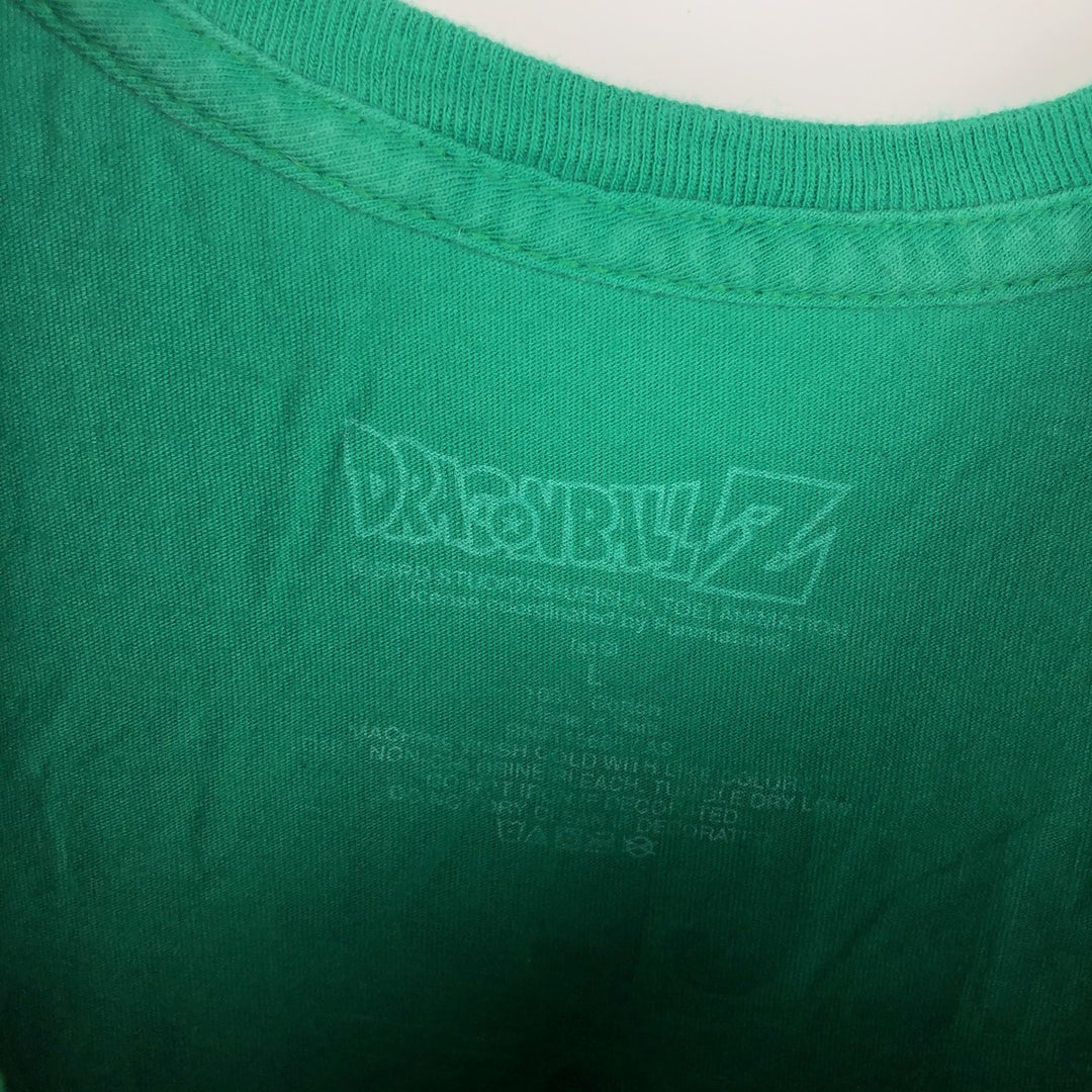 DRAGONBALL Z Dragon Ball Z Anime Character Print T-Shirt Men's Size L cotton green type Vintage Second Hand