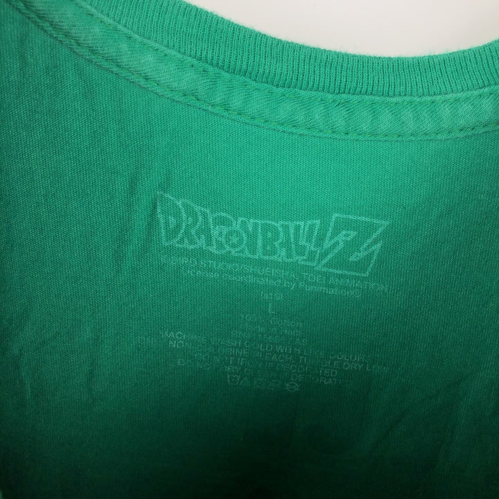 DRAGONBALL Z Dragon Ball Z Anime Character Print T-Shirt Men's Size L cotton green type Vintage Second Hand
