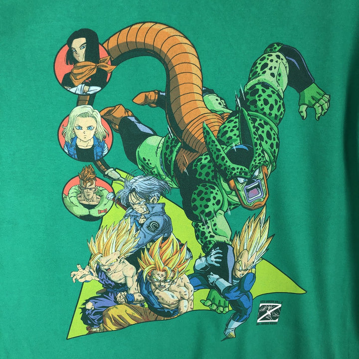 DRAGONBALL Z Dragon Ball Z Anime Character Print T-Shirt Men's Size L cotton green type Vintage Second Hand
