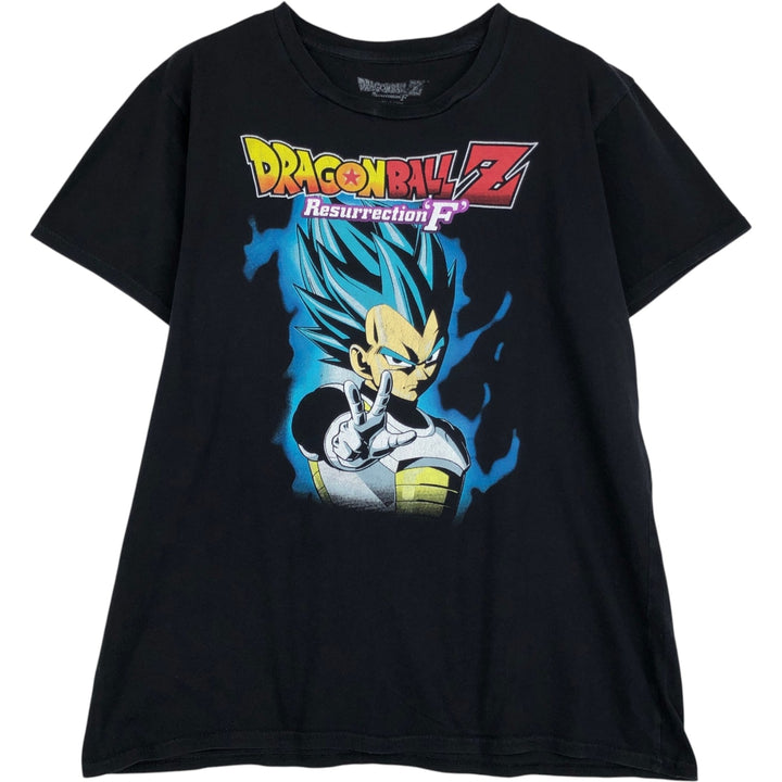 DRAGONBALL Z Vegeta Anime Character Print T-Shirt (Men's Size L) cotton black type Vintage Second Hand